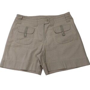 B MOSS KHAKI stretch SHORTS SIZE‎ 4